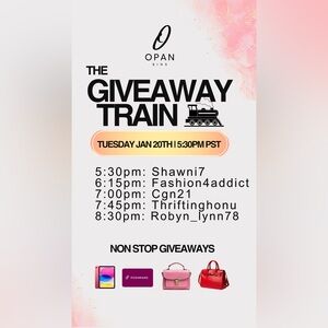 Jan 20th iPad/Designer Bag Givys - Opan Bins Giveaway Train